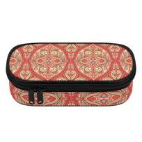 Pencil Case 300D Polyester Simple Design Zip Around Closure with Mesh Pocket Removable Divider and Pen Slots for Boys Girls One Size