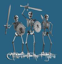 Children of The Hydra Evil Carrying Swords Shields Skeleton Warriors TShirt Summer Cotton ONeck Short Sleeve Unisexs T Shirt S