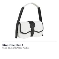 PUMA Athleisure Artificial Leather Handbag, Shoulder Bag Regular Unisex Black White 090388-02 One Size 1