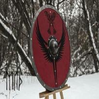 Medieval Larp Warrior Wood & Steel Viking Round shield Armor Templar Shield