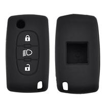 Silikoninis raktų dėklas Citroen C1- C6 C8 Picasso Xsara, Peugeot 107 206 308 307 3008 508 5008 juoda