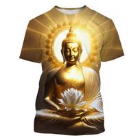 T-Shirts 3D Buddha Shakyamuni Printing T Shirt For Men Round Neck Short Sleeve Kid Cool Buddhist Faith Tops Harajuku Clothes Tee S