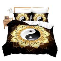 Black Gold Antelope Duvet Cover Bohemia Luxurious Mandala Black Boys Girls Men Women Bedroom Decoration Duvet Cover Animal Theme 70x133cm 2pcs