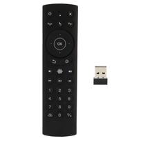 Bluetooth nuotolinio valdymo pultelis, balsu valdomas, IR mokymosi funkcija, foninis apšvietimas, belaidė pelė, nuotolinio valdymo pultelis TV priedėliui, projektoriui black