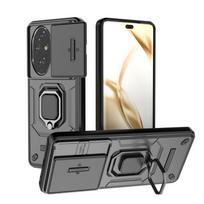 Dėklas Honor 200 Pro 5G, slankiojantis kameros, žiedo stovas, šarvuotas apsauginis telefono dėklas Honor200 200Pro, apsauga nuo kritimo, galinis dangtelis For Honor 200 5G