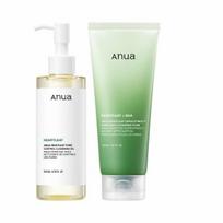 Anua Heartleaf Cleansing Duo Set (Cleansing Oil 200 mL + Cleansing Foam 150 mL) Cleansing Oil 200 mL + Cleansing Foam 150 mL
