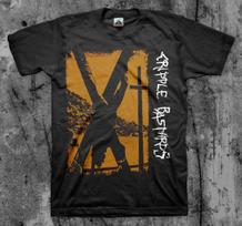 Cripple Bastards 'Nukryžiuoti' marškinėliai (Napalm paslaptingas skerdynių grindcore) Unisex marškinėliai L brown