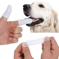 Pet Toothbrush Non-woven Finger Sleeves Dog Teeth Oral Cleaning Tools Finger Toothbrush Can Be Washed One Size