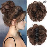 Synthetic Hair Bun Hair Clips Natural Fluffy Curly Hairpiece Hair For Women Ponytail Hair Increase Lifelike Styling Tool as the picture