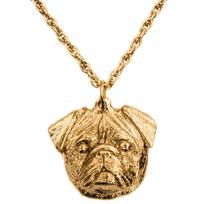 Pug (head) British-made Art Dog Pendant Necklace Collection