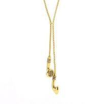Retro Earbuds Pendant Earphone Pendant Necklace Long Adjustable Clothing Accessories Necklace Metal Sweater Chain Jewelry auksas
