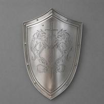 Personalized Knight Lion Shield  Handcrafted Steel Medieval Armor Display