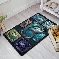 Tuna Behavior Different Environments Pattern Rug Floor Mat for Living Room or Bedroom Soft and Comfortable Carpet a Gift for Birthday and Holiday. 40x60cm( 15x23in )