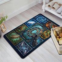 Cybernetic Tambourine Evolution Pattern Rug Floor Mat for Living Room or Bedroom Soft and Comfortable Carpet a Gift for Birthday and Holiday. 40x60cm( 15x23in )