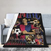 Lamine Y-Yamal Blanket Flannel Summer Winter Football Soccer  Multifunction Super Warm Throw Blanket for Sofa Bedroom Bedspread 75x90cm