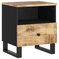 Nightstands 2 pcs. Solid Mango Wood & Engineered Wood