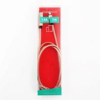 Omega Metal Cable Micro Usb To Usb Cable 1.8A 1M Rose Gold [44207]