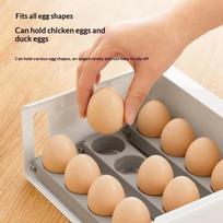 Pull Out Egg Organizer Box Smooth Sliding Tray 1Pcs Large Capacity Dustproof for Fridge Kitchen Food Preservation