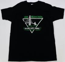 Vintage San Francisco Golden Gate Bridge Single Stitch T Shirt 90s Black XL