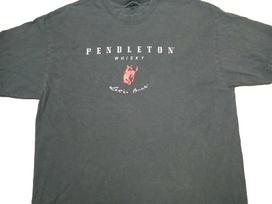 Pendleton Whisky T-shirt Size XL Cowboy Western Let'er Buck Horse Logo Shirt Unisex T-Shirt S