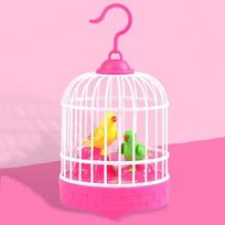 Realistic Voice Electric Bird Cage Toy Sound Control Simulation Bird Cage  Parent-Child