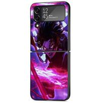 „Demon Slayer Kokushibou“ telefono dėklas, skirtas Samsung Galaxy Z Flip 4 Zflip Zflip3 Z Flip 3 5g Flip4 Flip3 juodas prabangus spausdinimo viršelis Samsung Z Flip 5G black