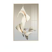 Abstract Creative irregular Shadow Canvas Painting poster and print Unique White Art Wall Pictures for Living Room Bedroom aisle 21cm×30cm NoFrame
