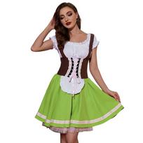 German Oktoberfest Carnival Costume Women's Sheath Dress Sexy Stage Costume L
