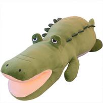 Huge Cute Stuffed Real Life Crocodile Plush Toy Simulation Alligator Doll Kids Toys Room Sofa Decor Cartoon Ocean Animal Pillow 85cm žalia