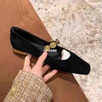 Su Yinyin, Jiangnan Girl~ Autumn Square Head Small Gold Coin Flat Bottom Mary Jane Single Shoes Women's Duobao Shoes Commuting 35