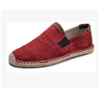 Men's Shallow Mouth Round Head Canvas Shoes Youth One Foot Stirrup Casual Shoes 46