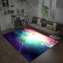 3D Planet Universe Large Area Soft Flannel Carpet Children's Room Play Floor Mat Home Living Room Bedroom Decorative Floor Mat 40x60cm