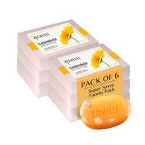 Richfeel Calendula Anti Acne Soap | Power of Soothing Calendula Extracts | For skin prone to Acne & Blemishes | Physician Formulated | Helps Calm & Re beige