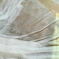 Off white wedding lace Thin and soft eyelash lace fabric 1.5x3 meters/piece sewing for women gowns NEW 1 Piece 1.5x3M