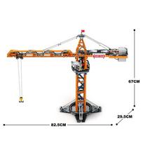 1176PCS RC Tower Crane Building Blocks Electric DIY Assembly Toy for Kids STEM Educational Construction Set