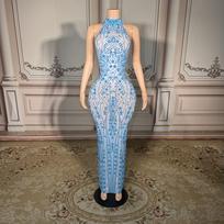2026 Luxurious Golden Evening Gown: Sexy, Mature European & American Style XS
