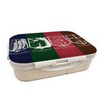 Anime Cartoon Attack on Titan Printed Wheat Straw Lunch Box