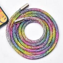 DIY Replacement Accessories Cross Braiding Strap Bright Crystal String Shiny Round Cord Rhinestone Drawstring Diamond Rope