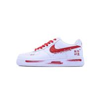 Nike Air Force 1 Skateboard Shoes Unisex Low Top White/Red CW2288-111(Team779- ) 42