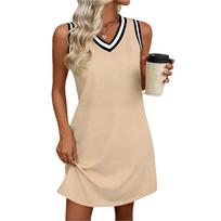 Summer Dresses for Women Uk Ladies Summer Dresses Uk Womens Summer Dresses Uk Sleeveless V Neck Casual Loose Fit Dress S