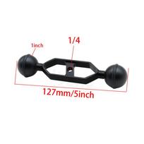 5 7 9 11 inch Dual Ball Head 1  Joint Adapter Extension Arm for GoPro Underwater Butterfly Clamp Mount Scuba Diving Lights Torch Green color