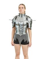 Women's 18 Gauge Steel Cuirass Armor with Gorget & Pauldrons Medieval Costume Set