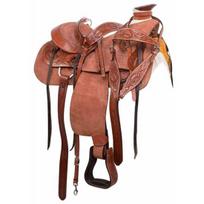 Žaliavos Vakarų Odos A Šakės Wade Medžio Roping Ranch Arklių Balnas 16 Inch brown
