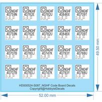 NGHF Code Board Decals - 1/87 1/160 - Water Decal - Waterslide, 1/87