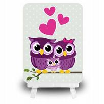 DIAMOND EMBROIDERY 5D MOSAIC OWL family Easel