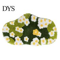 3D Moss Design Rug Floor Carpet Cartoon Flower Print Thick Great Water Absorption Non Slip Non-slip Bathroom Soft No Odor Bedroom Entry Bath 40cm