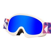 Kids Ski Goggles Double Lens Anti-Fog Windproof Snowboard Eyewear Children Outdoor Winter Sports Protection White Frame Blue Lens