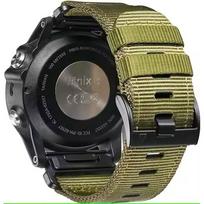 Greitai tvirtinamas 22mm 26mm nailoninis laikrodžio dirželis, skirtas Garmin Fenix 8/Fenix 7/7X Pro 6/6X Pro 5/5X Plus Epix 2 Pro, su metaline sagtimi QuickFit 22mm žalia