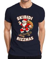 Skibidi Rizzmas Santa Claus Skateboard Christmas Skater Unisexs Tshirt S