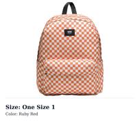 Vans Recycled Polyester Backpack Unisex Red Jade VN000H4XVVL One Size 1 rubino raudonumo spalva
